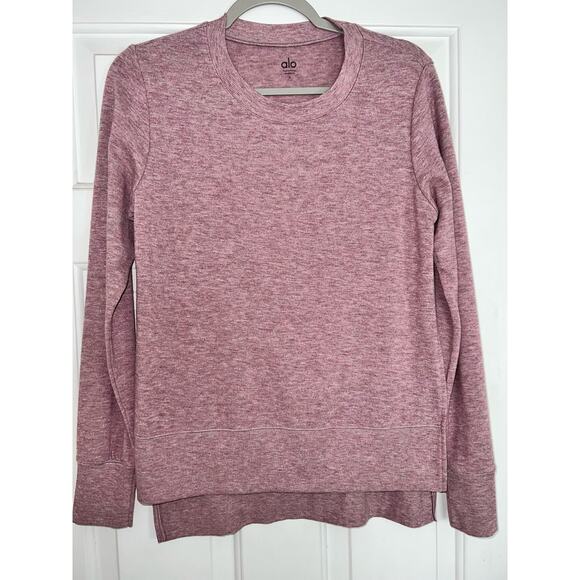 Alo Yoga glimpse long sleeve split tee - size Small - OF - Picture 2 of 7